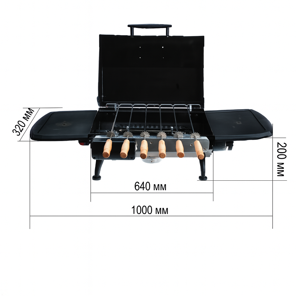 Газовый мангал-гриль настольный EltoCamp Master Chef 1000 мм — для дачи, пикника.